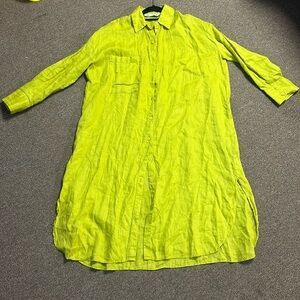 ZARA Linen Oversized Shirt Dress